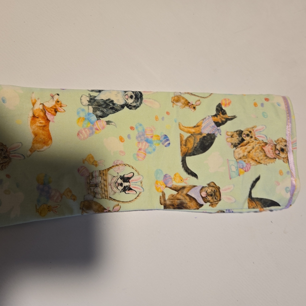 Easter Puppy Print Pastel Scarf - Mint Green
